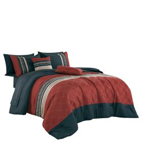 Nadirah 9 Pieces Comforter Set (size: KING)